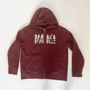 Banana Republic Mens Solid Zip Hoodie Size L